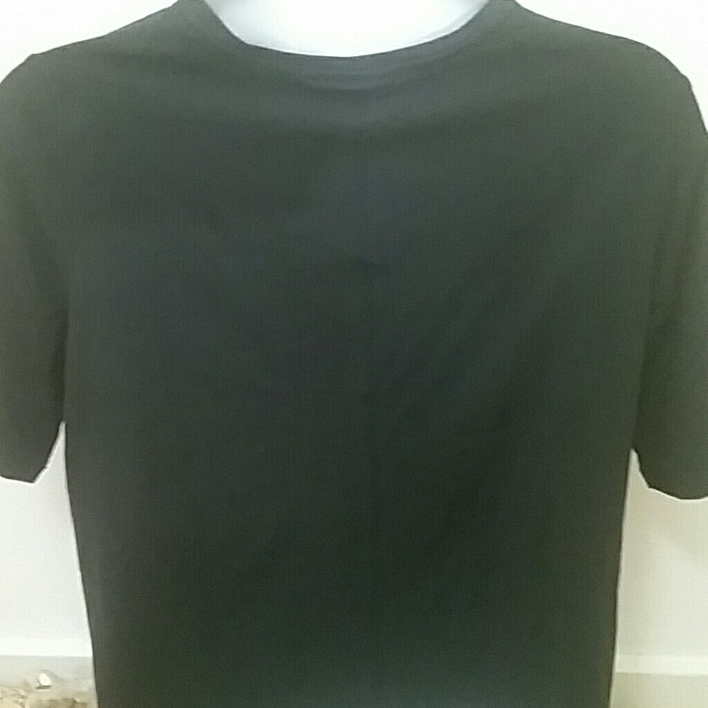 T shirt elbow short sleeve crew neck black New - Picture 2 of 2